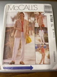 8789 MCCALLS LOOSE SHIRT-JACKET TIE, TOP, DRESS, PANTS PATTERN 6-10, 10-14; 14-18